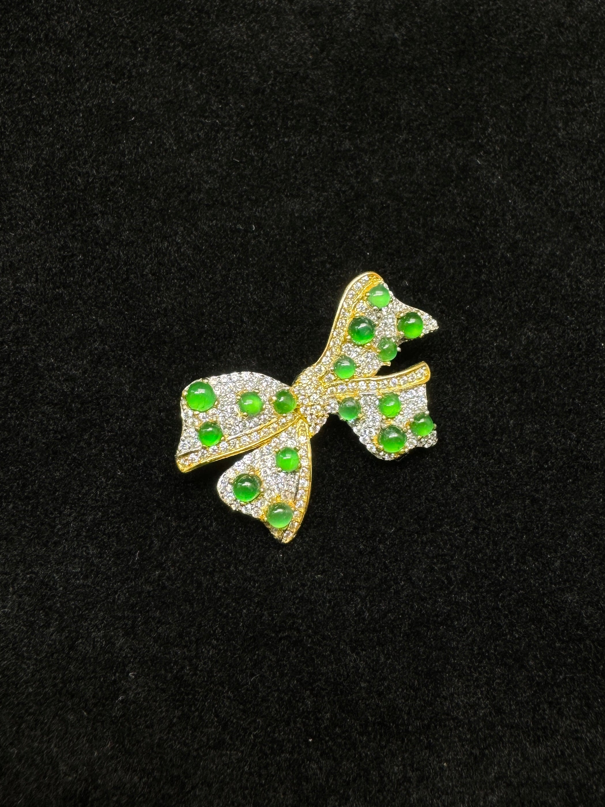 Gold-Plated Bowknot Brooch