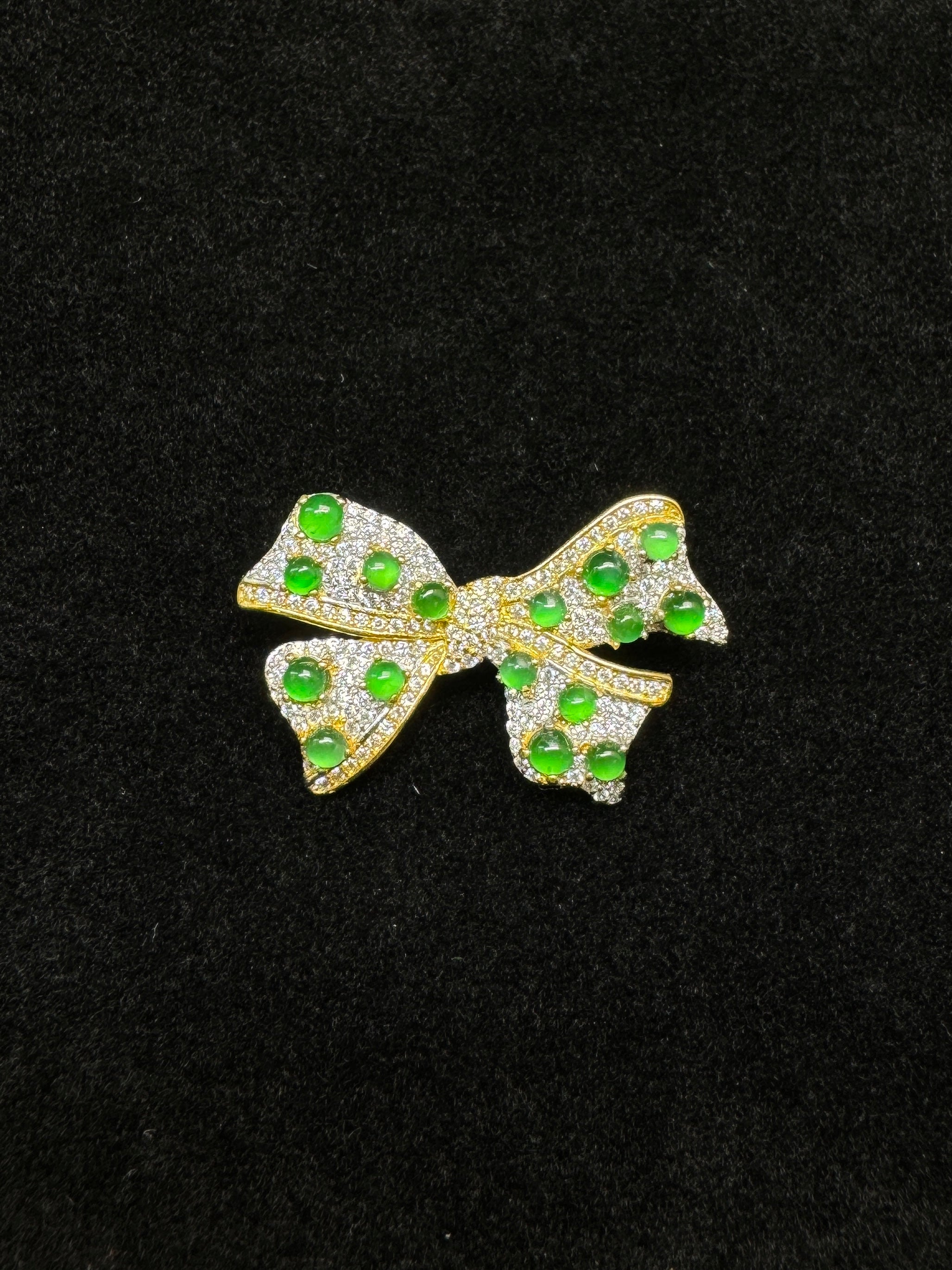 Gold-Plated Bowknot Brooch