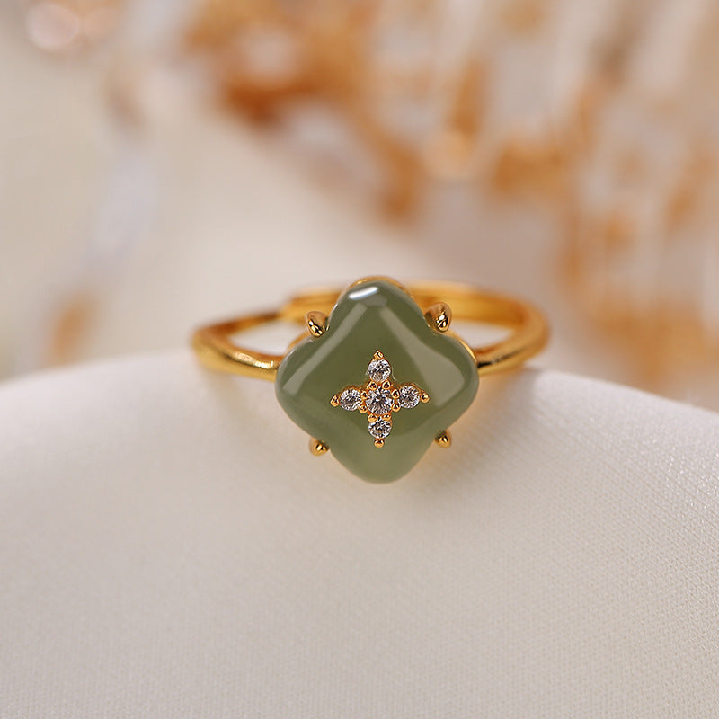 S925 sterling silver and Hetian jade diamond jewelry