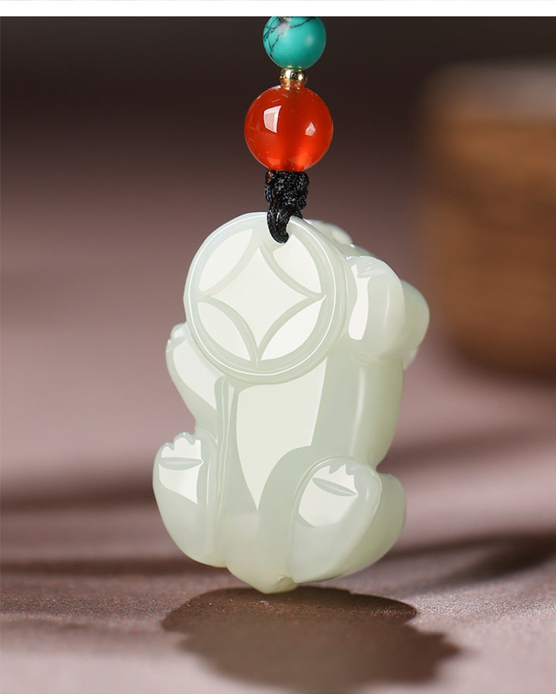 Natural Hetian Jade Pixiu Pendant