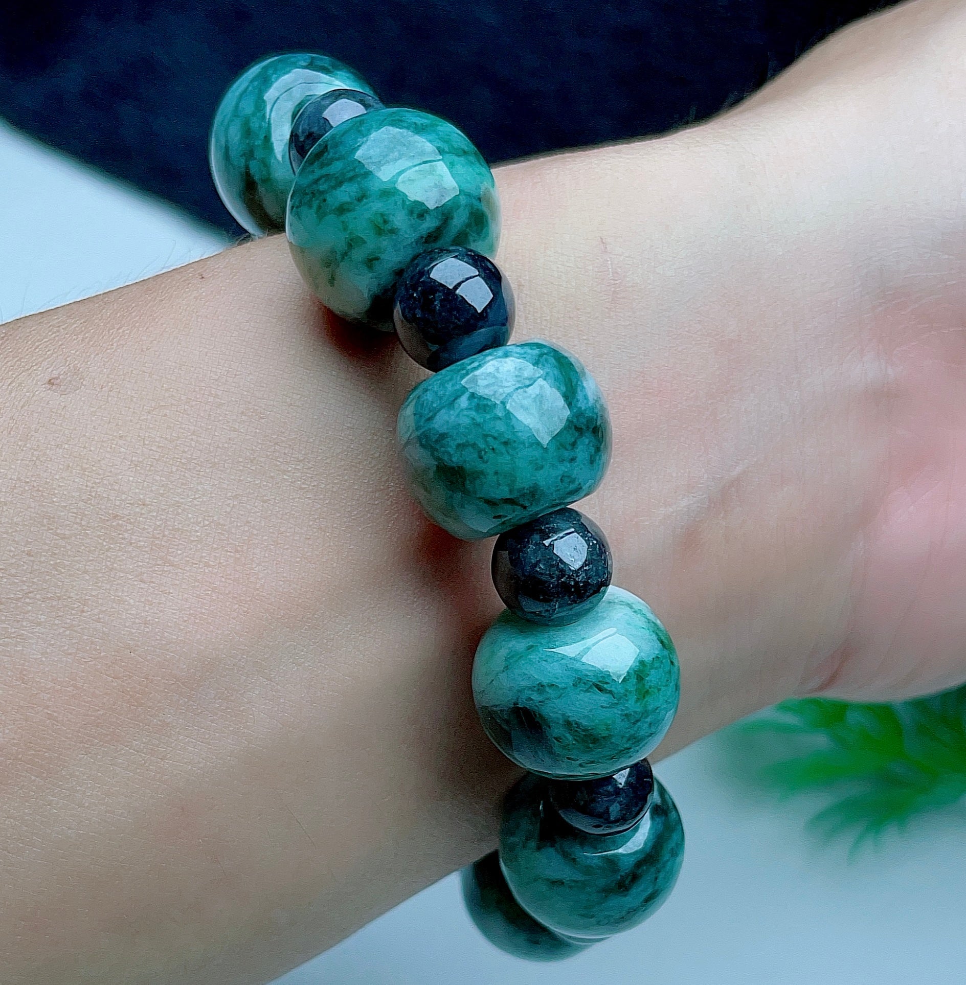 Myanmar Natural Colorful Jade Bracelet