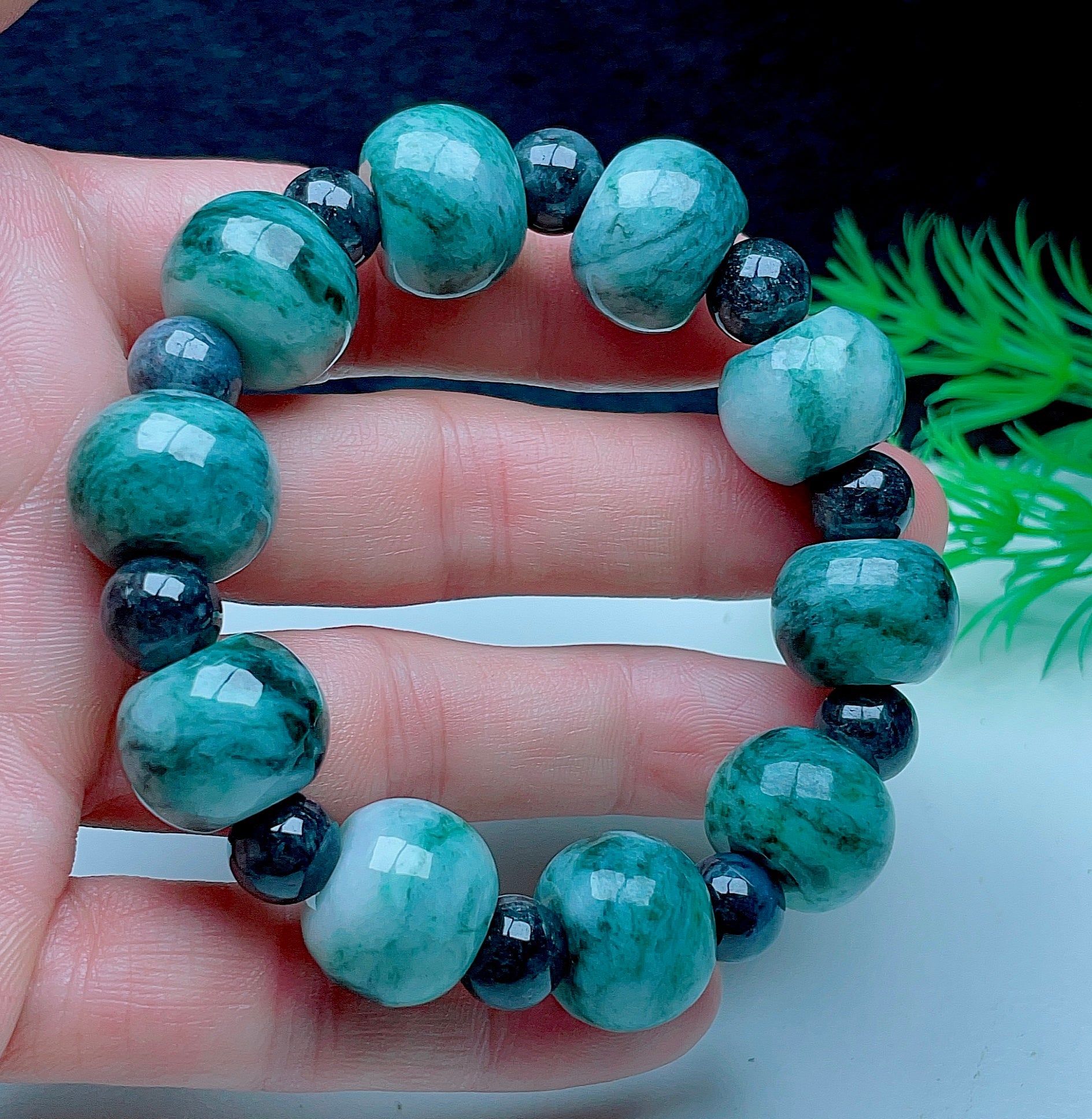 Myanmar Natural Colorful Jade Bracelet