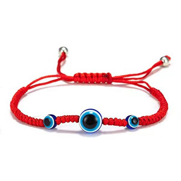 Evil Eye Seven Knot Red String Protection Bracelet