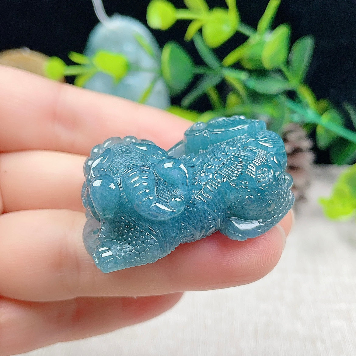 Natural Burmese Jade Pixiu Pendant