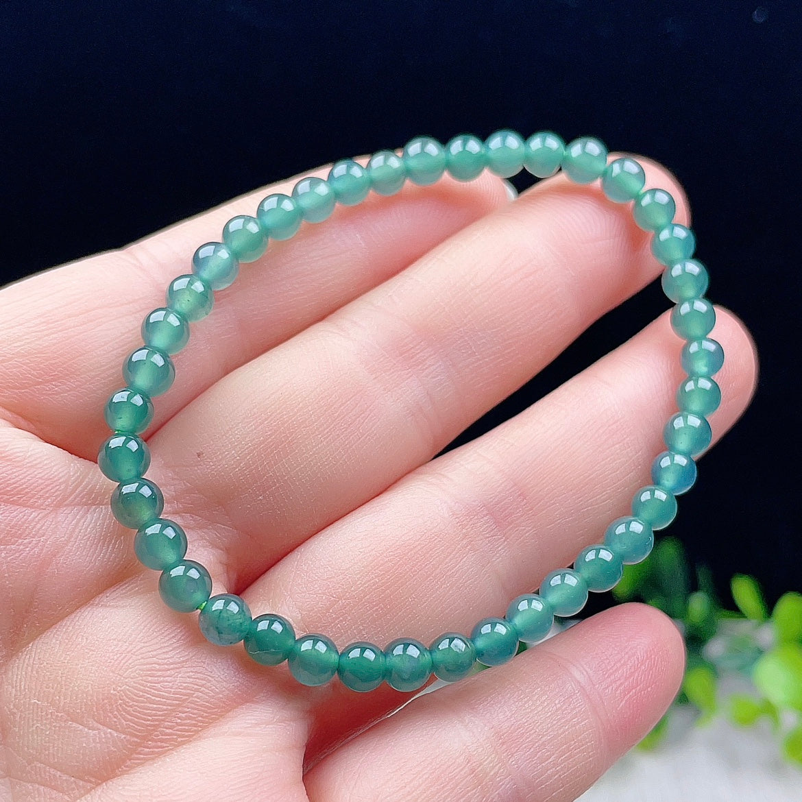 Natural Burmese Jade 5MM Bracelet