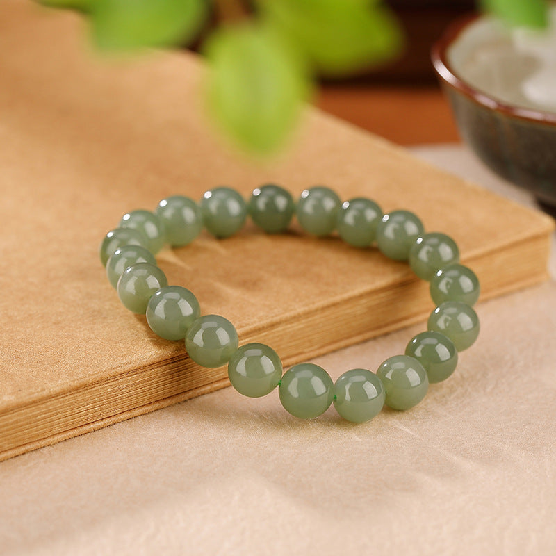 Handmade Natural Hetian Jade Healing Bracelet