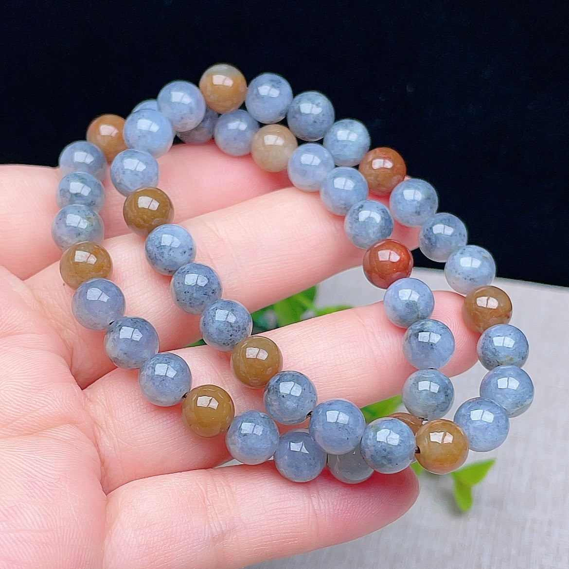 Myanmar natural jadeite 8mm bracelet