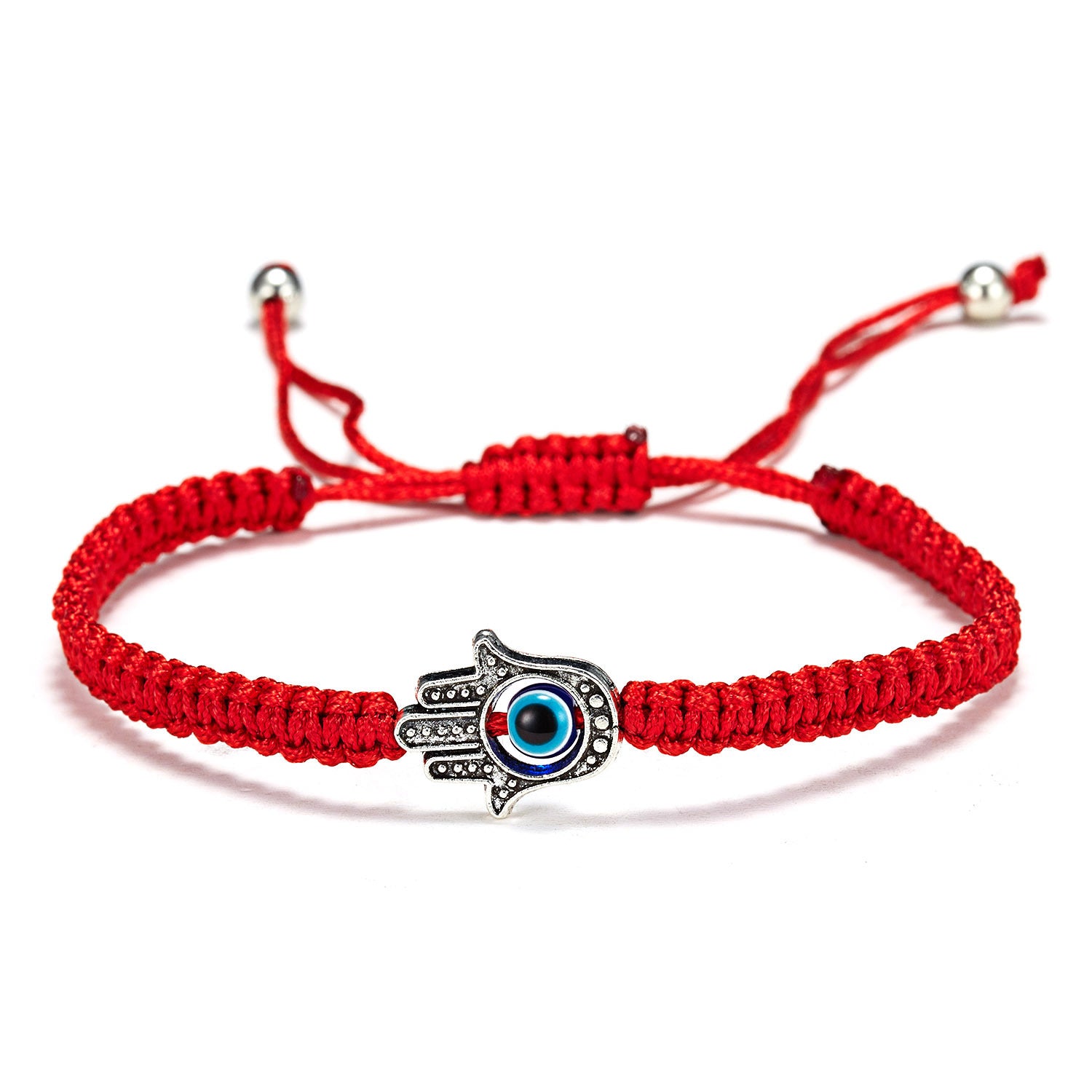 Evil Eye Seven Knot Red String Protection Bracelet