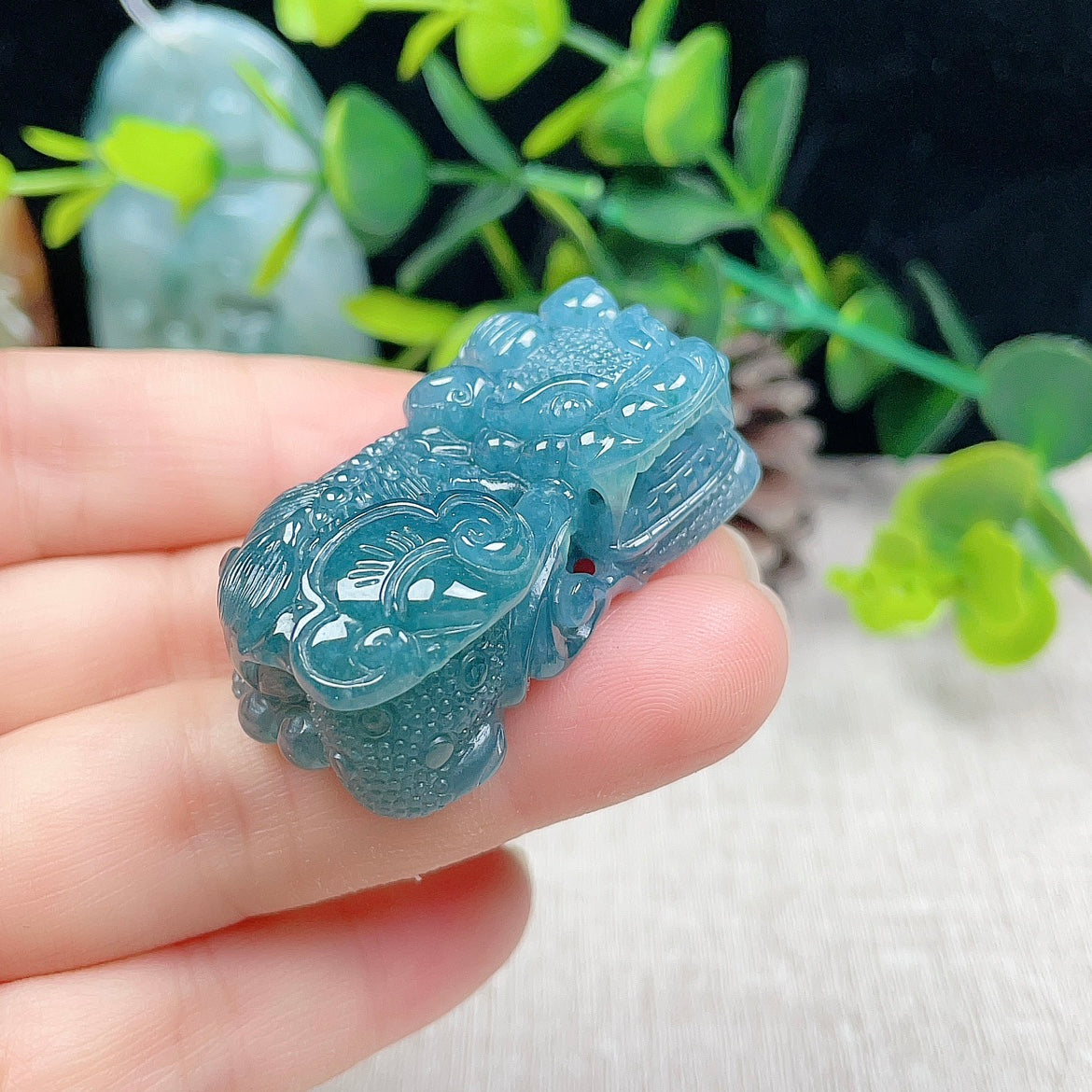 Natural Burmese Jade Pixiu Pendant