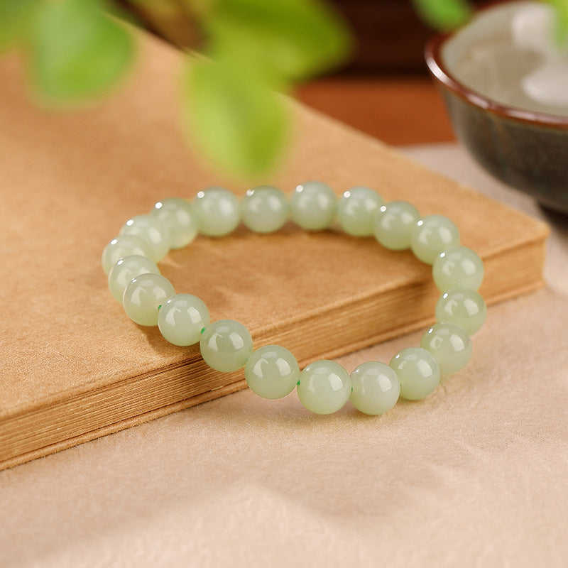 Handmade Natural Hetian Jade Healing Bracelet