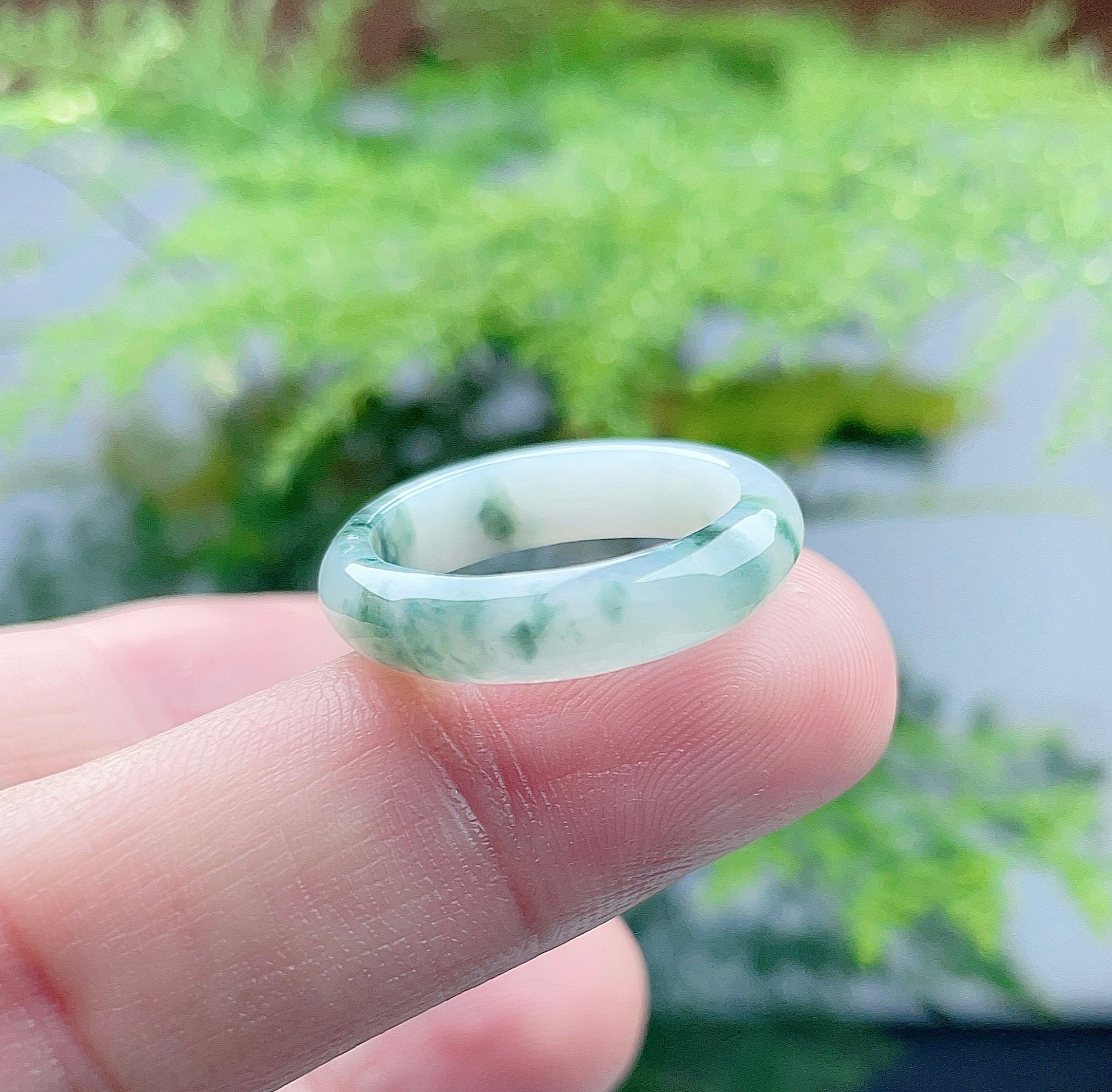 Myanmar natural jadeite ring