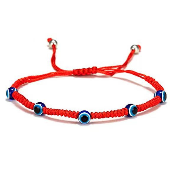 Evil Eye Seven Knot Red String Protection Bracelet