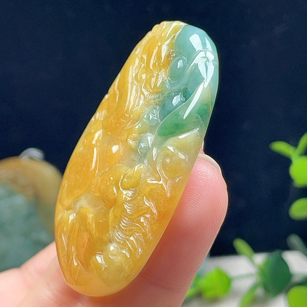 Natural Burmese Jade Dragon Horse Spirit Jade Pendant