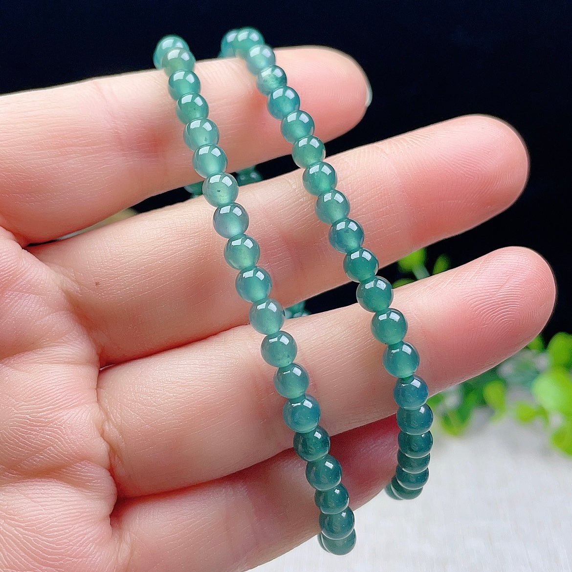 Natural Burmese Jade 5MM Bracelet