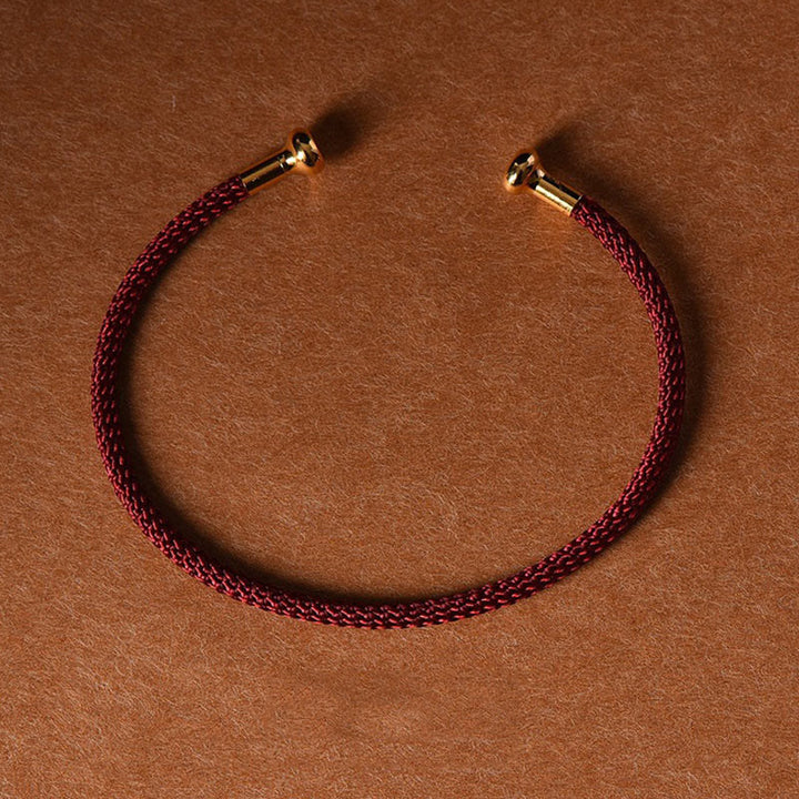 Simple Design Handmade Luck Braid String Cuff Bracelet