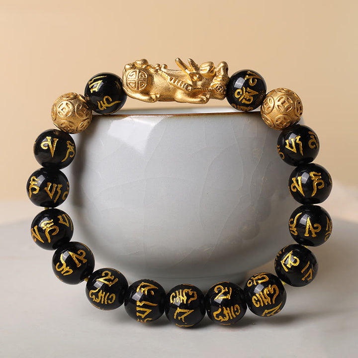 FengShui PiXiu Obsidian Wealth Bracelet