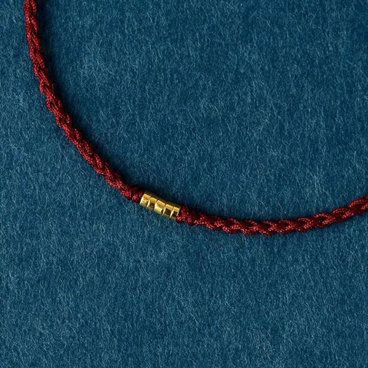 999 Pure Gold Lucky Bead Braided Bracelet and Anklet