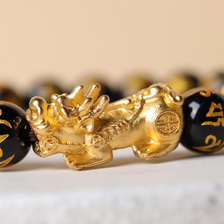 FengShui PiXiu Obsidian Wealth Bracelet