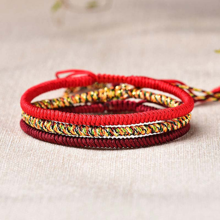 Tibetan Lucky 3 Combination Sets Red String Bracelet