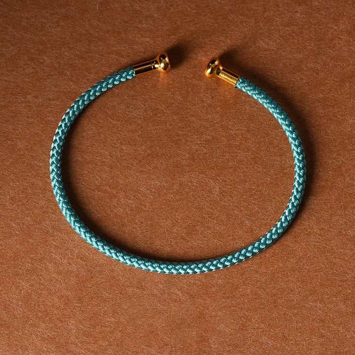 Simple Design Handmade Luck Braid String Cuff Bracelet