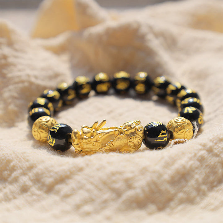 FengShui PiXiu Obsidian Wealth Bracelet