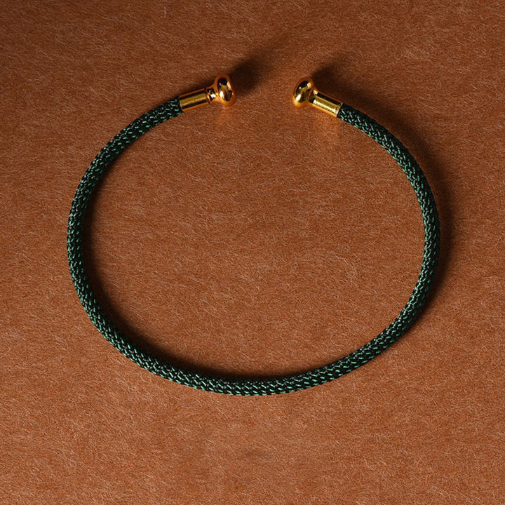 Simple Design Handmade Luck Braid String Cuff Bracelet