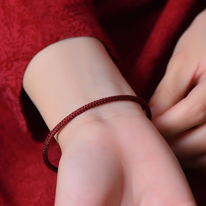 Simple Design Handmade Luck Braid String Cuff Bracelet