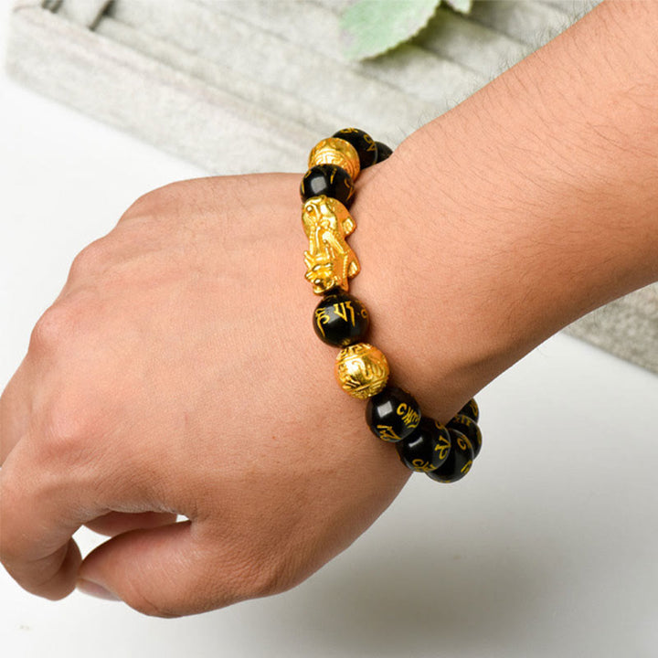 FengShui PiXiu Obsidian Wealth Bracelet