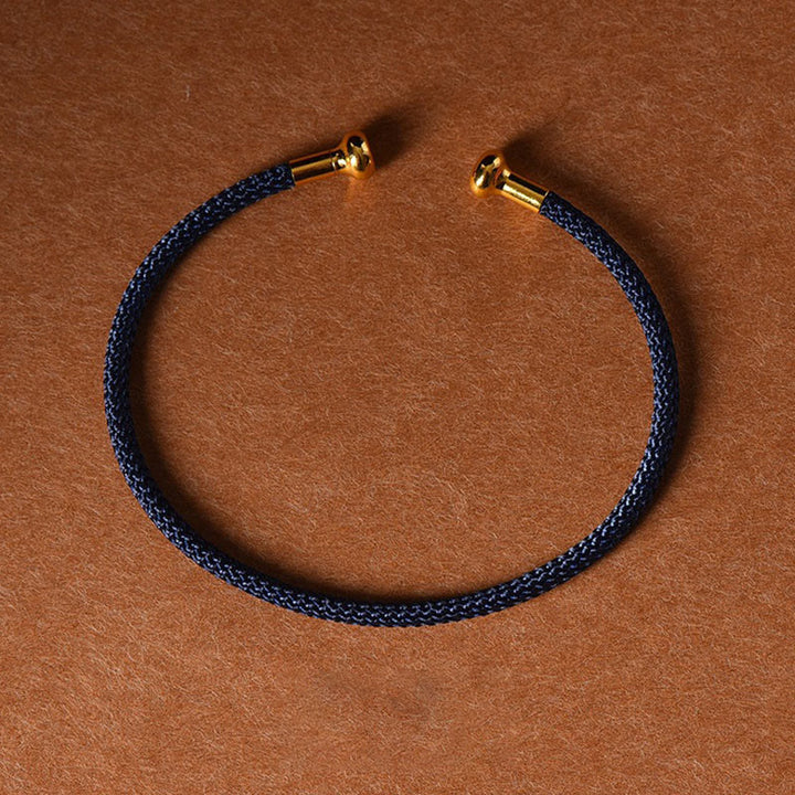 Simple Design Handmade Luck Braid String Cuff Bracelet